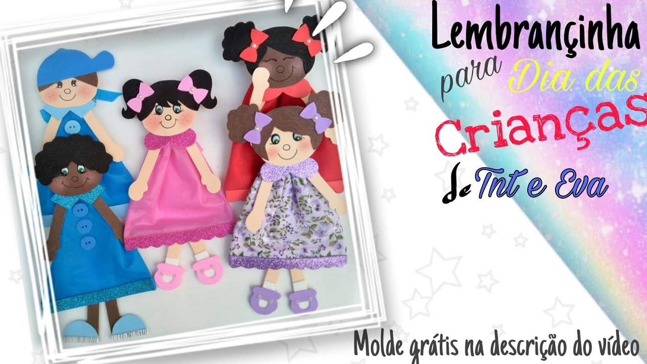 Ideia de lembrançinha para o dia das crianças com tnt e eva - muito fácil