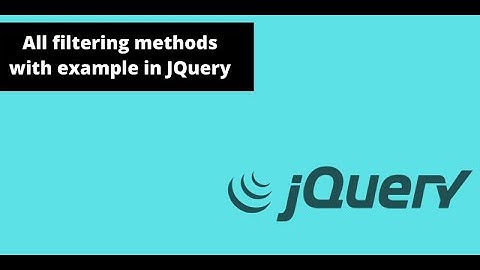 All filtering methods with example in jQuery - In Urdu / Hindi - Learncodeweb