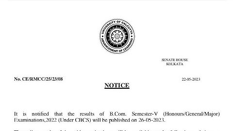 ||Bcom Sem-5 Results Notice Fake or Real||