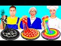 自分 vs おばあちゃんの料理チャレンジ | 面白い料理のコツ Fun Teen