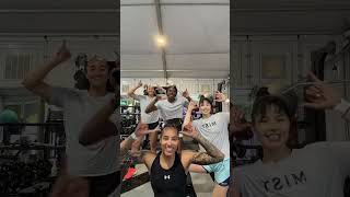 😂 Li Yueru TikTok dance w/ DP players | Unrivaled women's basketball #shorts #short #basketball