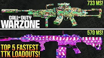 WARZONE: New TOP 5 BEST TTK META LOADOUTS After Update! (WARZONE Fastest TTK Weapons)