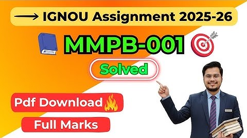 MMPB 001 Solved Assignment 2025-26 English Medium