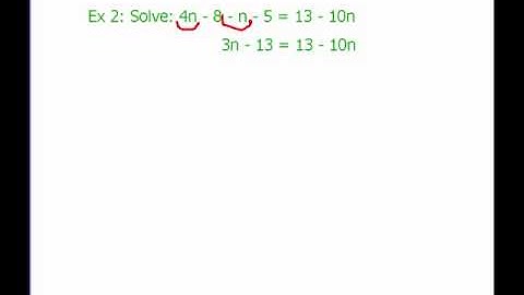 Equations With Like Terms