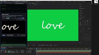 Handwritten Style Love Text Animation After Effects using motIQ + claude cli plugin