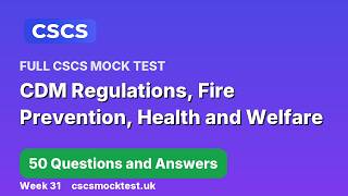 Details Full CSCS Mock Test 2026: CDM Regulations and Fire Prevention | Week 31 News