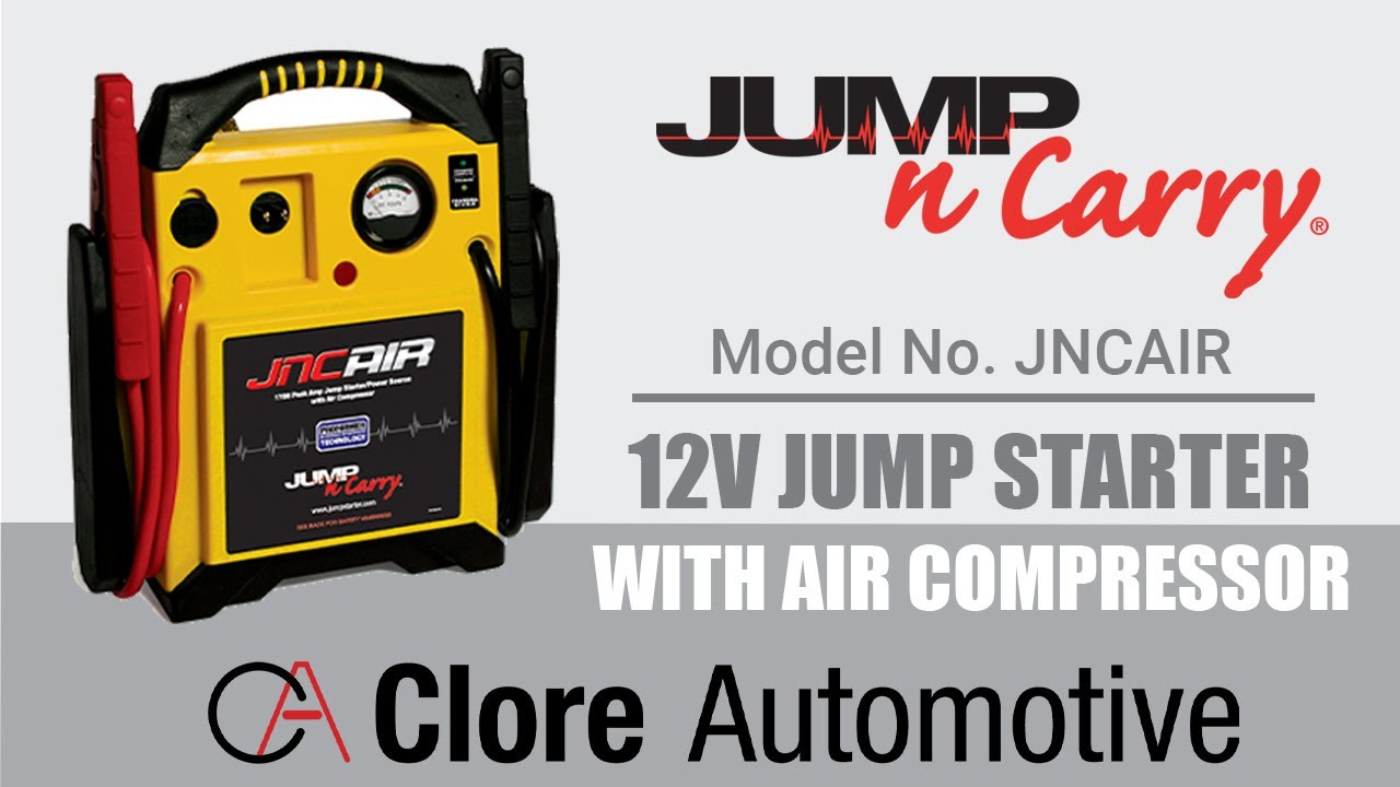 Clore JNCAIR 1700 Amp 12V Portable Battery Jump Starter with Air