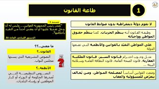 واجبات المواطن في الدولة الديمقراطية - القسم الأول - الأول الثانوي