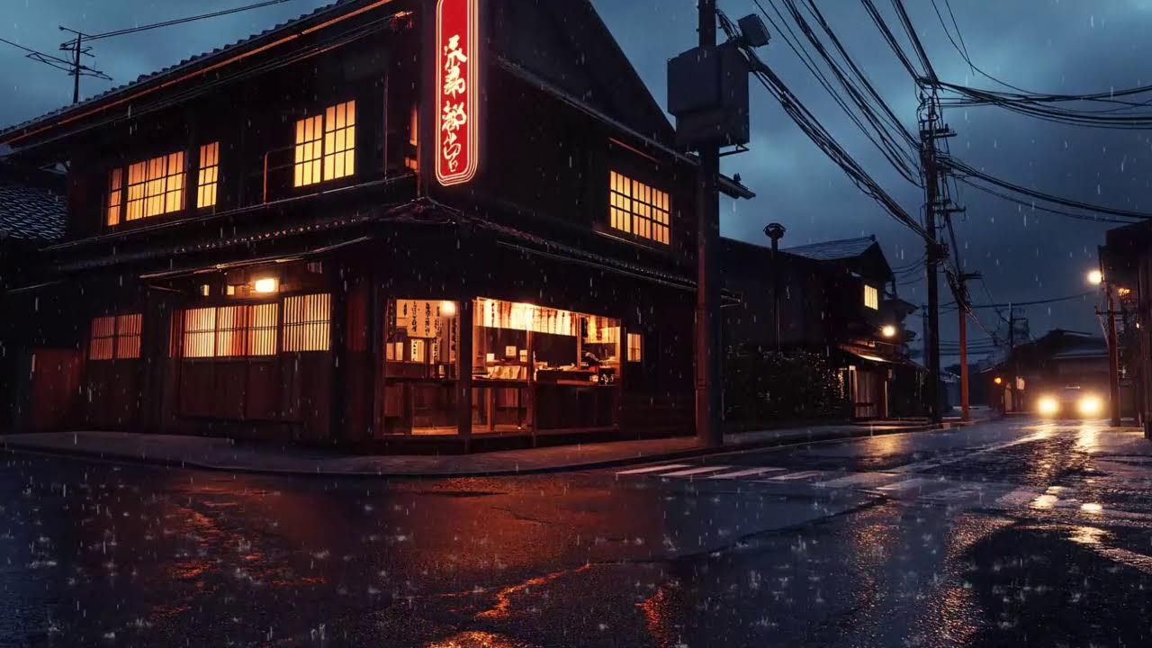 Late Night Study in Japan 🌙 Rainy Lofi Music for Deep Concentration