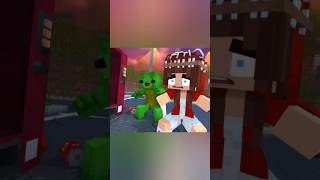 When JJ’s Girl Becomes His Hero 👧💪🦸‍♀️ Maizen Minecraft animation #shorts