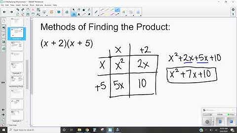 2.2 Multiplying Polynomials FOIL Method