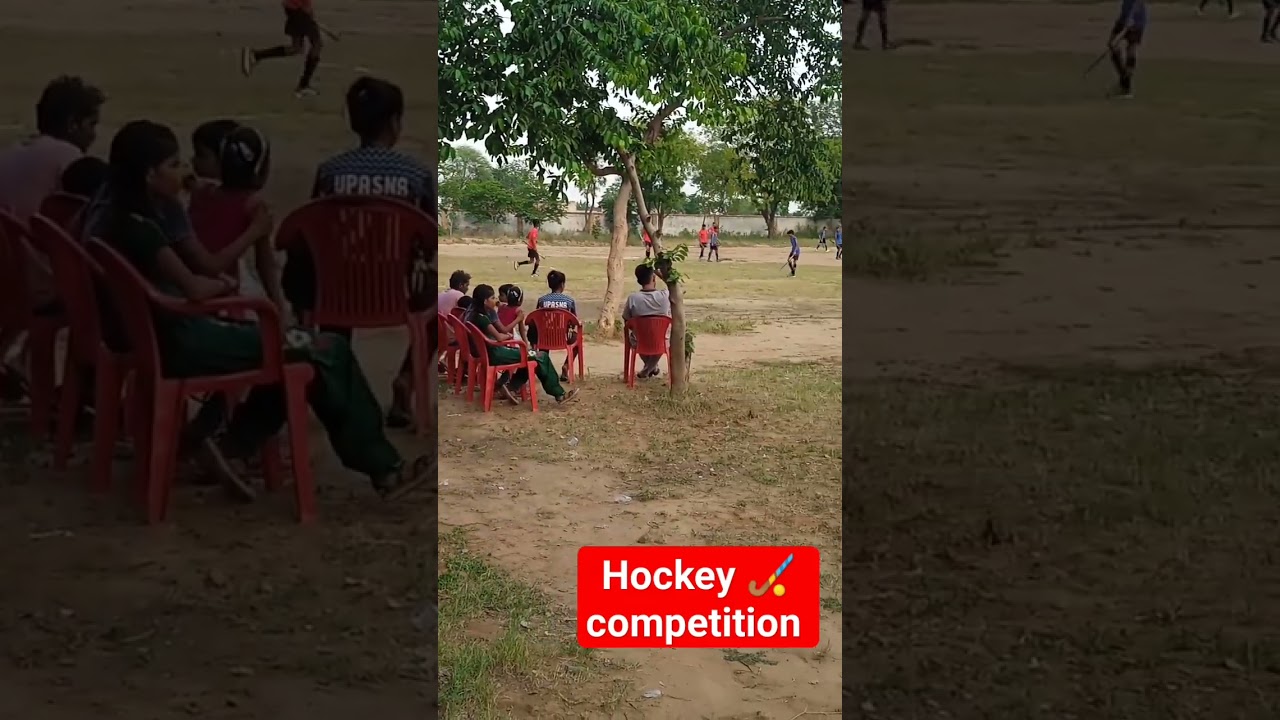 Hockey ๐ competition in school #Haryanagramuday