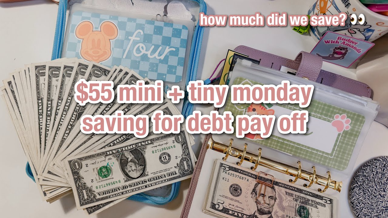$55 mini monday | extra debt payment savings challenges | july week 4 | 