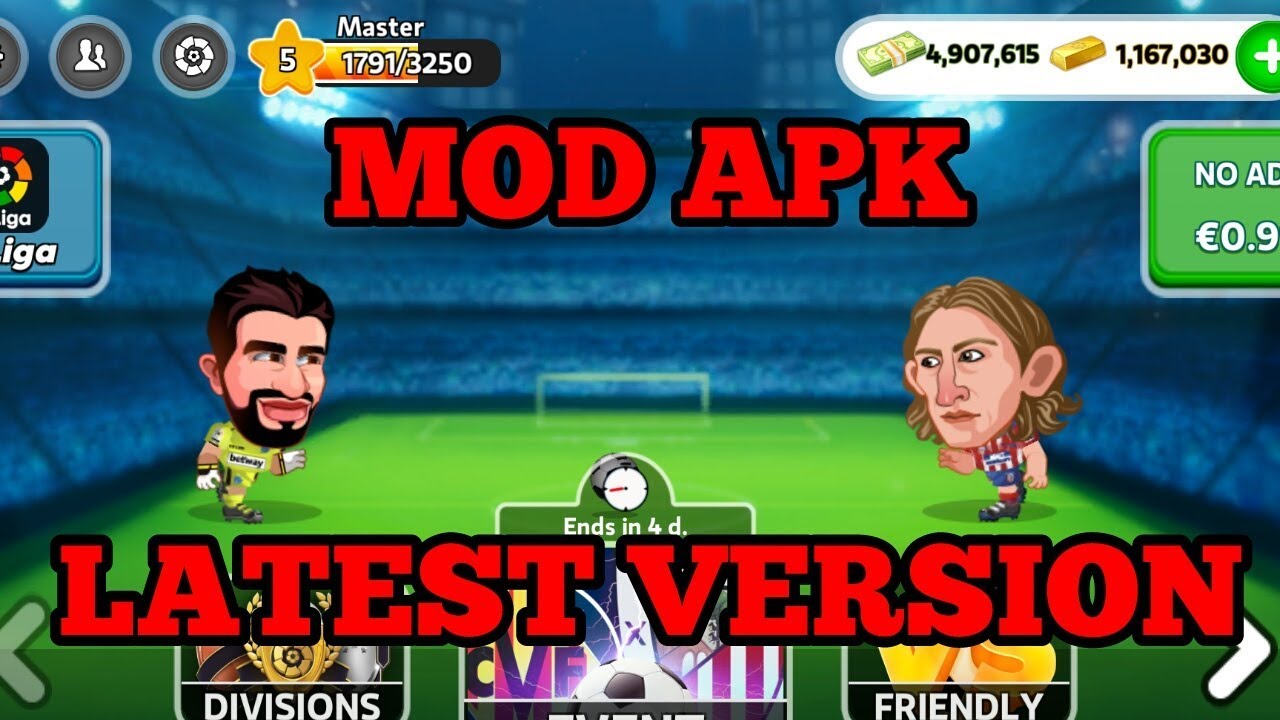 🔥 Download Head Soccer La Liga 2017 5.3.1 [Mod Money] APK MOD