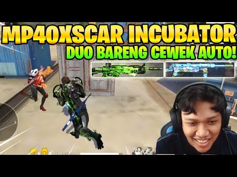 DUO BARENG CEWE PAKE SKIN SCAR X MP40 TERBARU! MUSUH AUTO BAPER! - Garena Free Fire