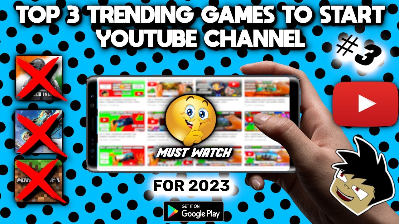 TOP 3 TRENDING GAMES TO START  CHANNEL IN 2023