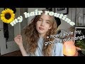 my wavy hair routine (+ how I style my growing out bangs)