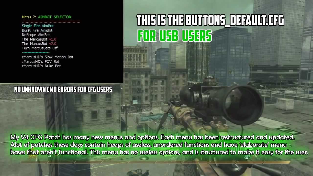 zMarcusHDs V4 CFG Mod Menu