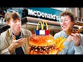 Mcdonalds in paris has a chocolate burger trying mcchoconuts 