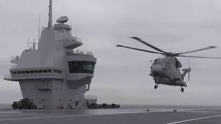 HMS Queen Elizabeth - First aircraft deck landing