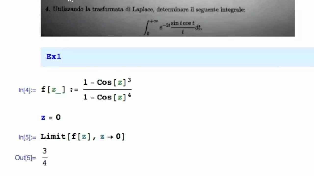New Update MATHEMATICA - ESERCIZI PROVA D'ESAME