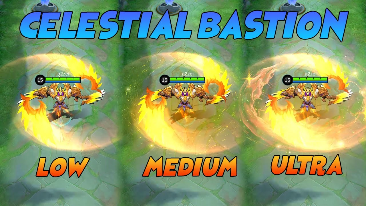 New Uranus Celestial Bastion Epic Skin in Different Graphics Setting MLBB