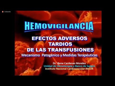  HEMOVIGILANCIA EFECTOS ADVERSOS TARDIOS DE LAS TRANSFUSIONES