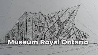 Gambar Perspektif 2 Titik Hilang l Museum Royal Ontario