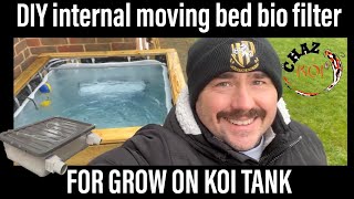 DIY Moving bed bio filter for growon Koi tank!  How to build an MBF using evolution aqua K1 and K+