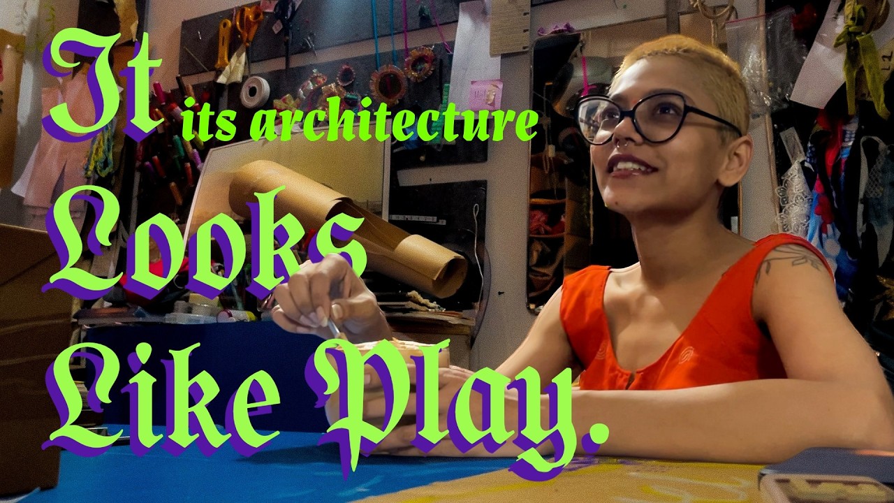 “I make it look easy” text displayed over an architectural image from Ruchi’s creative practice