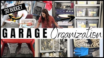 GARAGE ORGANIZATION ON $0 BUDGET! | ORGANIZED GARAGE BEFORE & AFTER | ULTIMATE DECLUTTER + ORGANIZE