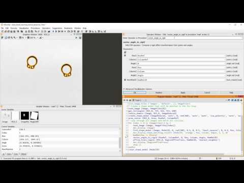 Shape-based matching with MVTec HALCON: process the results, align ROIs or images