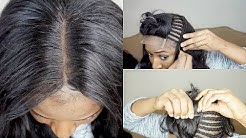 WATCH ME SEW IN LACE CLOSURE ON MY HEAD ||DIY  || YOLISSA HAIR