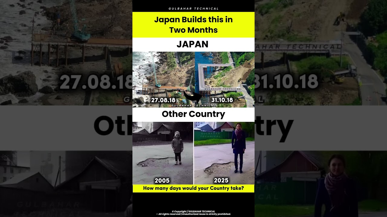 Japan Builds Bridge in 2 Months 😮 Shocking!