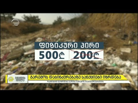 გაზრდილი საჯარიმო სანქციები გარემოს დაბინძურებისათვის