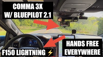 Better Than BlueCruise! Comma 3X on F150 Lightning - BluePilot 2.1 Demo Drive City & Interstate