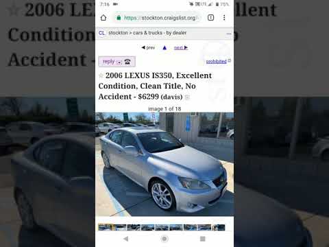 Used car prices on Craigslist. California - YouTube