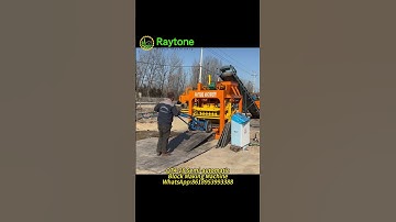 QT4-28 Semi Automatic Brick Making Machine Smooth Testing Process #brickmachine #brickproductionline