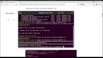 how to disable internal keyboard using terminal in Ubuntu 20.0.4 in 5 minute