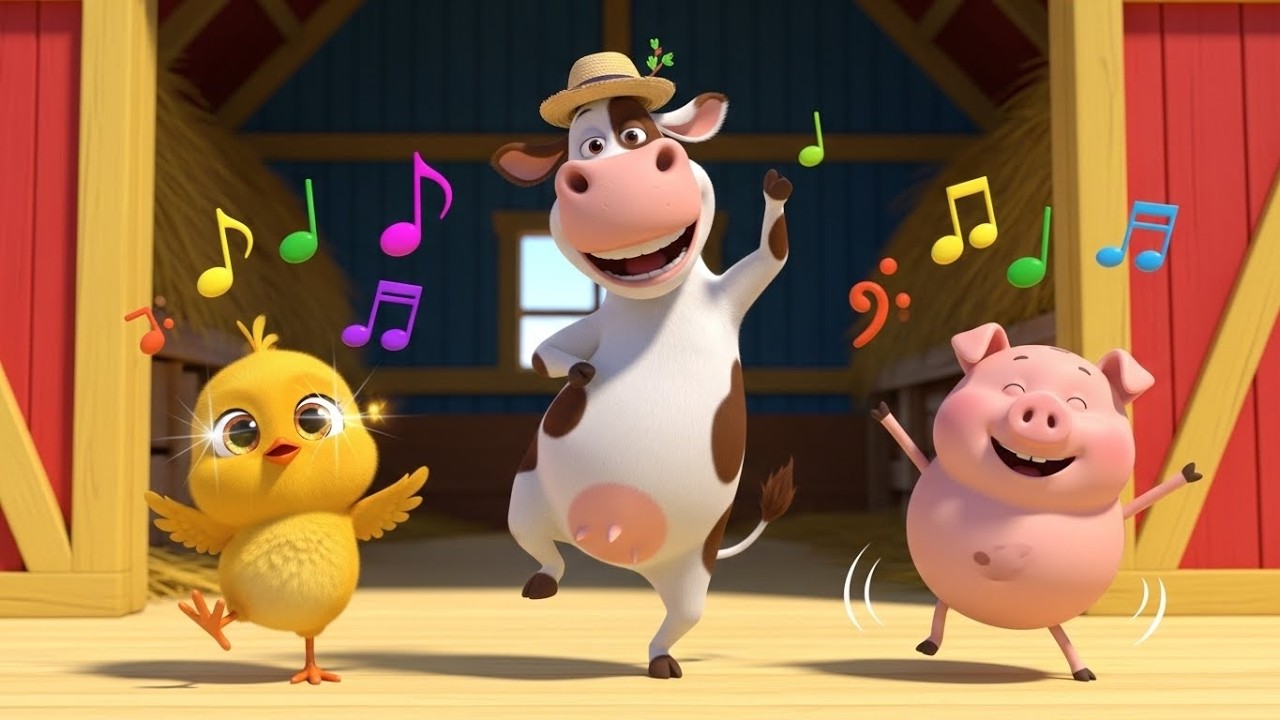 Dance with the Moo Moo Cow! 🐮 Fun & Cute Farm Animal Song for Kids