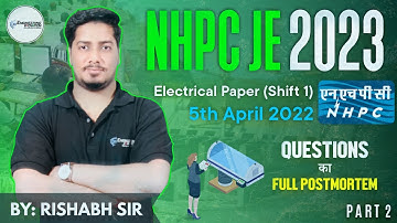 NHPC JE EE PAPER SOLUTION | PART-2 | NHPC JE 2023 | RISHABH SIR #nhpcje #rrbje #sscje2023