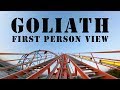 Six flags magic mountain goliath roller coaster first person view