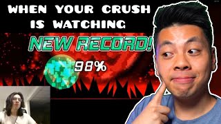 When Your Crush Is Watching (Geometry Dash Memes)