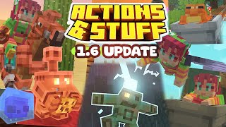 Actions & Stuff 1.6 GUIA COMPLETA ACTUALIZACION OFICIAL para minecraft pe 1.21.111 Bedrock 1.21.100