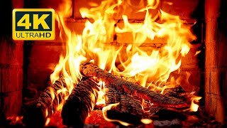 🔥 FIREPLACE Ultra HD 4K. Fireplace with Crackling Fire Sounds. Fireplace Burning. Fire Background