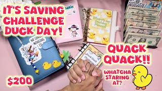 🌺🐤 Quack! It’s Duck Day! Savings Challenges Galore! 🐤 Duck Book Completed 🎉🐤 $200 Cash Savings