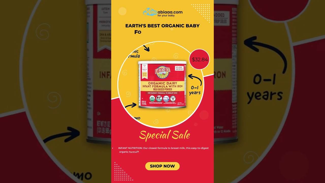 "Earth's Best Organic Baby Formula - Gentle Nutrition for Babies"