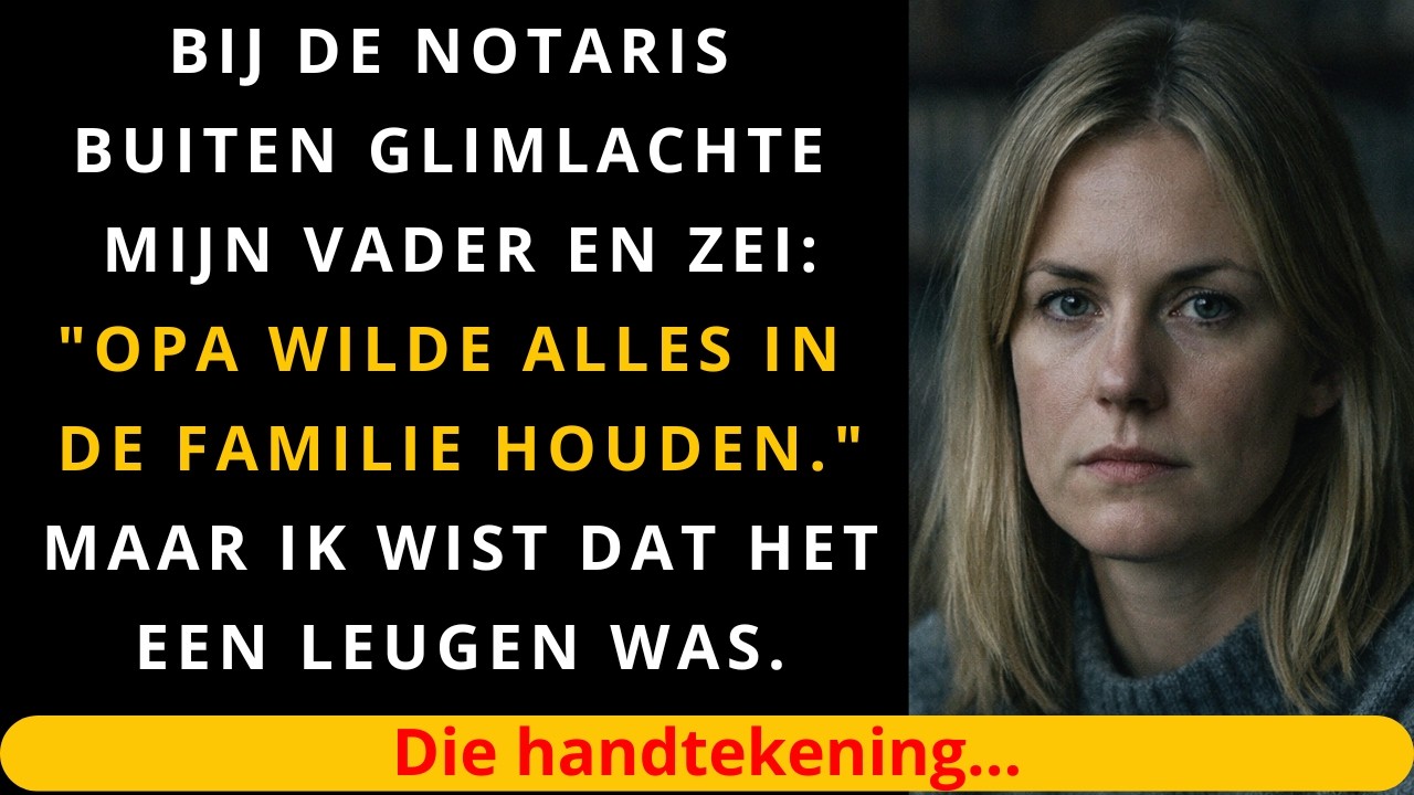 Bij de notaris zei mijn vader: 
