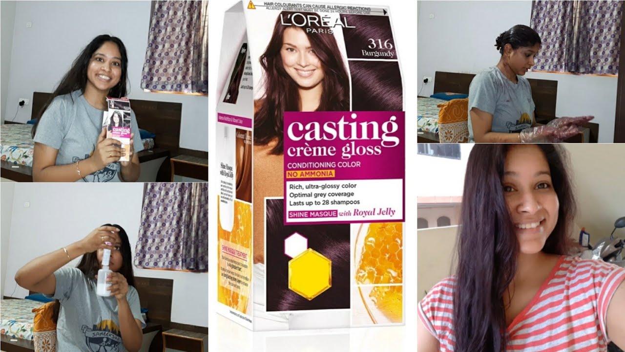 I COLOURED MY HAIR AGAIN GLOBAL HAIR COLORING AT HOME LOREAL CASTING