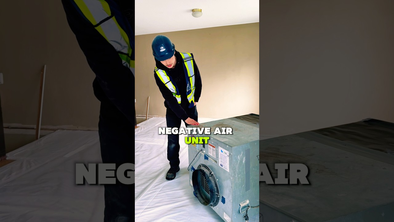 Negative air unit on an asbestos site! 